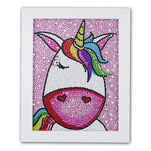 Unicorn Diamond Painting Kits for Kids, Diamond Art for Kids with Frame