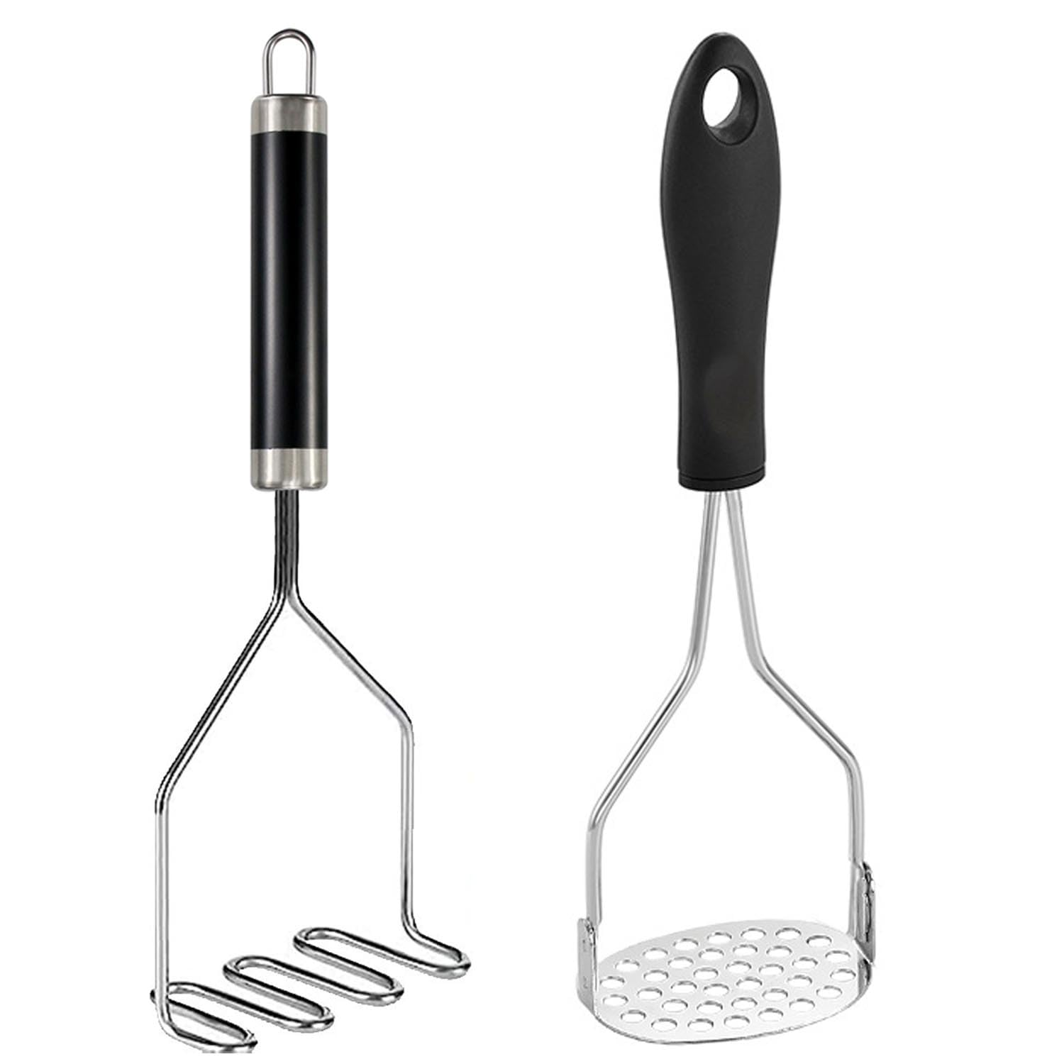 Photo 1 of 2PCS Potato Masher,Stainless Steel Mashed Potatoes Masher,Integrated Masher Kitchen Tool for Avocado, Potatoes, Berries, Meat, Vegetables, 10.24inch