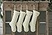 Vanteriam Pack 4 Christmas Stockings, 18'' Unique Ivory White Knit Christmas Stockings for Xmas Decorations, Set of 4