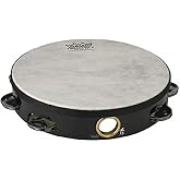 Remo Fiberskyn Tambourine - Quadura Black, 8"