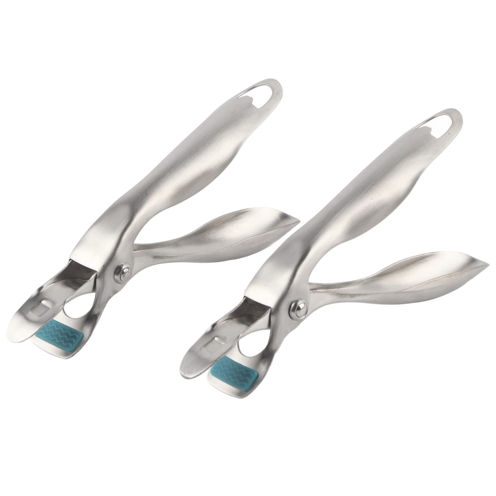 Hyuduo 2 Pcs Cooking Tongs, Gripper Clips Tongs, Plate Grabber Tongs with Bottle Opener for Lifting Hot Dishes Bowl Pot Pan Plate,Spoon Holder/Pot Clip