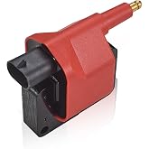 ENA Set of 1 Red Ignition Coil Pack Compatible with Dodge Ram 1500 2500 | Ignition Coils replacement for 3500 Dakota Jeep Grand Cherokee Wrangler Chrysler LeBaron 1990-1997 for UF97 19017110 4751253