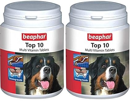 Beaphar Top 10 Dog 60's Supplement, 68 g (Pack of 2)