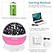 YHMAE Music Night Light Projector Lamp Baby Star Projector 360 Degree Rotating 9 Multicolor Changing with Rechargeable Battery,12 Soft Light Music for Relax and Sleep (Pink)