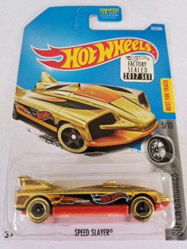 Hot Wheels 2017 Factory Sealed Set Exclusive Super Chromes - Speed Slayer (Gold)