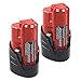 2 Pack Waitley M12 12V 2.5Ah Replacement Battery Compatible with Milwaukee M12 48-11-2401 RED Li-Ion Battery 48-11-2420 48-11-2411 48-11-2440 48-11-2402 Tools primary