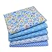iNee Blue Fat Quarters Quilting Fabric Bundles, Sewing Fabric for Quilting Crafting, 18 x 22 inches, (Blue)