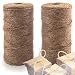 Natural Jute Twine 2 Pack - Best Crafting Twine String for Craft Projects, Gift Wrapping, Packing, Gardening and More - 656 Feet of 3ply Jute Rope to Use Around The House and Garden. primary