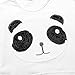 chinatera 2Pcs Kids Little Girls Cartoon Outfits Panda Coat Top + Striped Pants (for 5-6Y)