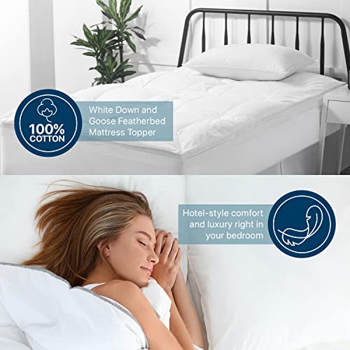 Allied Home 2" King Bed Mattress Topper w Goose Feathers & 300 TC