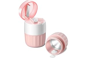 Pill Crusher Fine Powder - Cotatoc 3-in-1 Pill Crusher with Stainless Steel Grinding Pestle, Portable Pill Cutter and Crusher