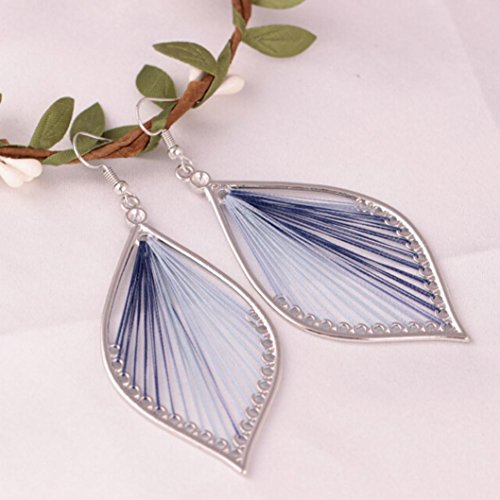 AIMTOPPY Women Jewelry, Vintage Tribal Feathers Antique Silver Dream Catcher Dangle Earrings (Silver, free)