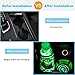 BukNikis Cup Holder Mats LED Cup Coaster with Skull Cup Pad Interior Atmosphere Light-Universal (Pack of 2)
