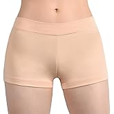 SUPRNOWA Boy Cut Low Rise Booty Shorts - Spandex Active Dance Yoga Workout Fitness Shorts for Women