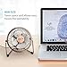 OPOLAR 4 Inch USB Small Desk Fan, Ultra-Quiet Design, with 360 Rotation, 3.8 ft Cable, Portable Cooling for Home & Office,Brown