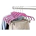 Signature Home Velvet Skirt/Pant Hangers with Metal Clips (Set of 6), Pink