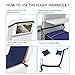 Travel Bread Airplane Footrest Hammock, Portable Travel Footrest with Inflatable Pillows, Adjustable Height Flight Carry-On Foot Rest Hammock Provides Relaxation & Comfort for Long Flights(Dark Blue)