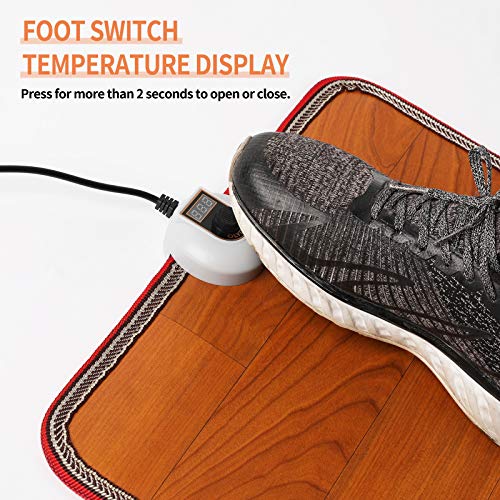 OLYDON Electric Heated Floor Mats Under Desk, Heated Foot Warmer 110v