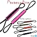 Hand-made Paracord Handle For YETI Mug, Ozark Collers, Rtic, BOSS, Kodiak, SIC Trail Rambler and other 30oz Tumblers - Ultra-Strong 550 lbs Type 3 Paracord Handie, Black/Pink style - Best Gift Idea!