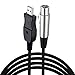 USB Microphone Cable,LiuTian USB Male to 3PIN XLR Female Mic Microphone Converter Cable,3M/10ft Studio Audio Connector Cords Adapter for Microphones,Instruments Recording Karaoke Singing