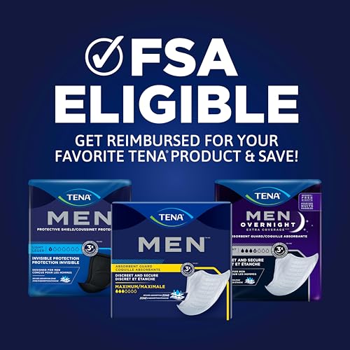 Tena Men Light Incontinence Protective Shield for Men, Bladder Control, Discrete, Light Absorbency, 174 Count