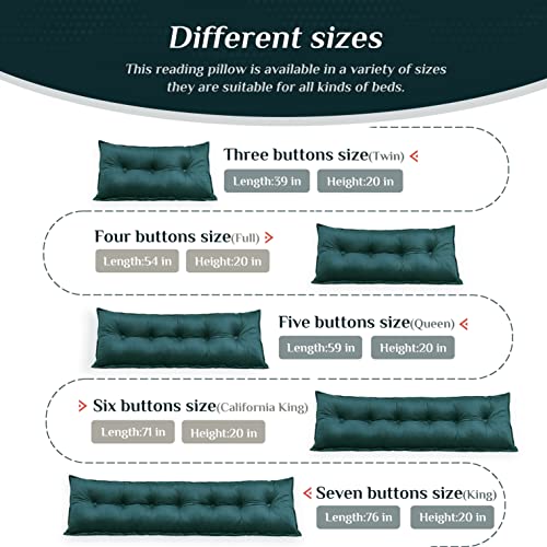 VERCART Large Bolster Headboard Pillow Daybed Pillows Bed Rest Reading