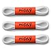 Miscly 3 Pairs Round Shoe laces for Shoes, Sneakers & Boots (54″ (137 cm), White)