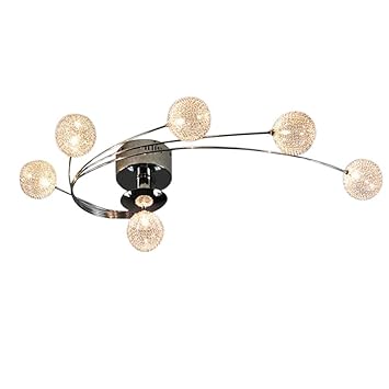Amazon Com Wsxxn Led Art Ceiling Lamp Simple Modern Living Room
