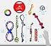 Lobeve Dog Toys Gift Set,Variety No Stuffing Squeaky Plush Dog Toy and Cotton Rope Puppy Toys Bundle for Medium to Small Doggie