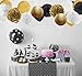 PAXCOO 73 Pcs Black and Gold Party Decorations with Balloons Paper Lanterns and Paper Pom Poms for Happy New Year Party New Year's Eve Party 20st, 30th, 40th, 50th, 60th, 70th,75th, 80th Birthday