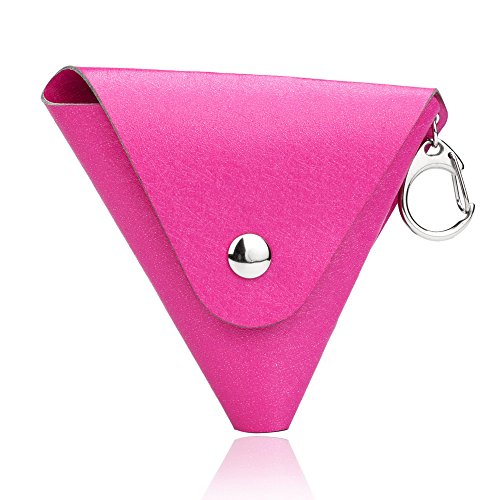 Elaco PU Fidget Hand Spinner Triangle Finger Toy Focus ADHD Autism Bag Box Carry Case (Hot Pink)