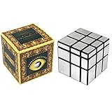 FC MXBB 3X3 Mirror Cube Speed Puzzle Color Black and Sticker Silver; Fun toys Educational toys Ideal toys for Kids BEST GIFT(Size:57mmx57mmx57mm)