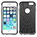LUVVITT [Ultra Armor] Shock Absorbing Case Best Heavy Duty Dual Layer Tough Cover for Apple Phone 6 / Phone 6s - Black/Silver