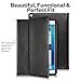 KAVAJ iPad Case 2018/2017 Leather Cover London for Apple iPad 6th & 5th Gen. Black Genuine Cowhide Leather with Pencil Holder Built-in Stand Auto Wake/Sleep Function Slim Fit Smart Folio iPad 9 7