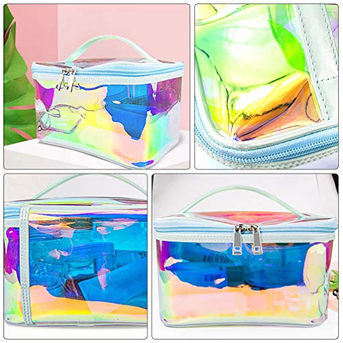 Beaupretty 1PC Holographic Transparent Large Capacity TPU Cosmetic Bag Travel Case Portable for Store Travel Home Dorm 4 Beaupretty 1PC Holographic Transparent Large Capacity TPU Cosmetic Bag Travel Case Portable for Store Travel Home Dorm