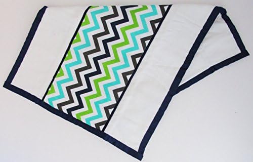 Baby Burp Cloth NAVY GREEN TURQUOISE CHEVRON