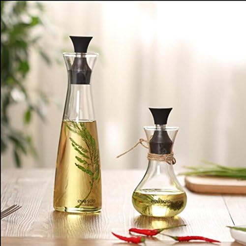 Xizi Glass Bottle Olive Oil Dispenser & Vinegar Dispenser Oil Vinegar Cruet Stainless Steel Pourer Spout 10 oz