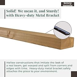 BoscoMondo 48 Inch Fireplace Mantel, Rustic Solid