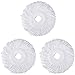 3 Pack Spin Mop Replacement Head, Round Shape Standard Size Microfiber Mop Head Refills for Hurrican, Mopnad, Casabell and Other Standard Size Spin Mop Systems