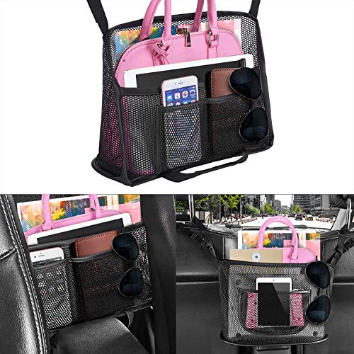 Car Net Pocket Handbag Holder, Car Organizer Back Seat, Upgrade Handbag Purse Holder For Car, Large Capacity Car Net Bag…