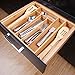 Cutlery Tray with 7 Compartments Flatware Organizer Used for Drawer Organizer Divider Bamboo Holder for Utensils Flatware,Silverware (Bamboo, 14.1