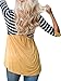 Liyuandian Womens Striped Flared Hem Ruffle 3/4 Sleeve Loose Peplum Babydoll Tunic Tops