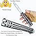 Kaqkiasiog 1 Pcs Newest Black Skull Totem Stainless Steel Practice Tactical Dull Butterfly Comb Folding Knife Blunt Rotatable Trainer Hand Safe Training Unsharpened Tool Set
