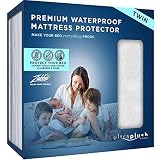 Ultra Plush 100% Waterproof Premium Mattress Protector, Luxuriously Soft and Comfortable, Protects Against Dust Mites and Allergens, Stretchable Deep Pocket Ensures Snug, Easy Fit (Twin Size)