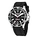 Stuhrling Original Aquadiver Regatta Mens Black Watch - Quartz Analog Swim Sports Watch - Black Dial Date Display Waterproof Watch - Luminous Professional Dive Watch with Rubber Strap 706.01
