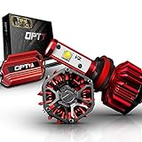 OPT7 FluxBeam H11 LED Headlight Kit w/Clear ARC-Lens Beam Bulbs & TIPM Resistor Kit - 60w 7,000Lm 6K Cool White CREE- for Dodge, Ram, Jeep, Chrysler