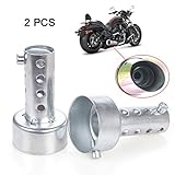 EFORCAR Exhaust Pipe Muffler,2pcs Motorcycle Exhaust DB Killer Muffler Adjustable Exhaust Silencer 48mm