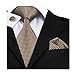 Barry.Wang Classic Brown Tie Set Plaid Neckties Woven,Brown Plaid,One Size