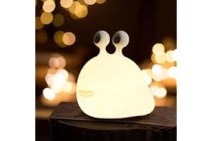 Myratts Led Cute Slug Night Light, Dimmable Kawaii Lamps, Super Squishy Silicone USB Rechargeable Touch Control Night Lamp, Used for Camping Party Room Decor (Slug)