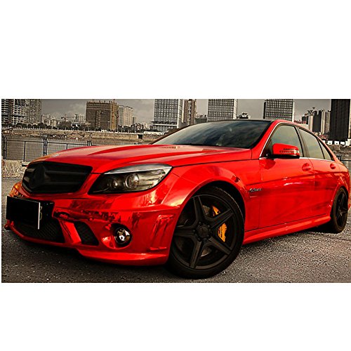 Car High Glossy Wrap Film, 152 x 50cm Air Release Waterproof Vehicle Sticker Decal Sheet for Car Laptop Motor Home Decoration (Red+High Glossy Film)
